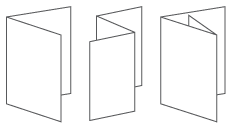 A diagram showing the three main types of fold in a brochure